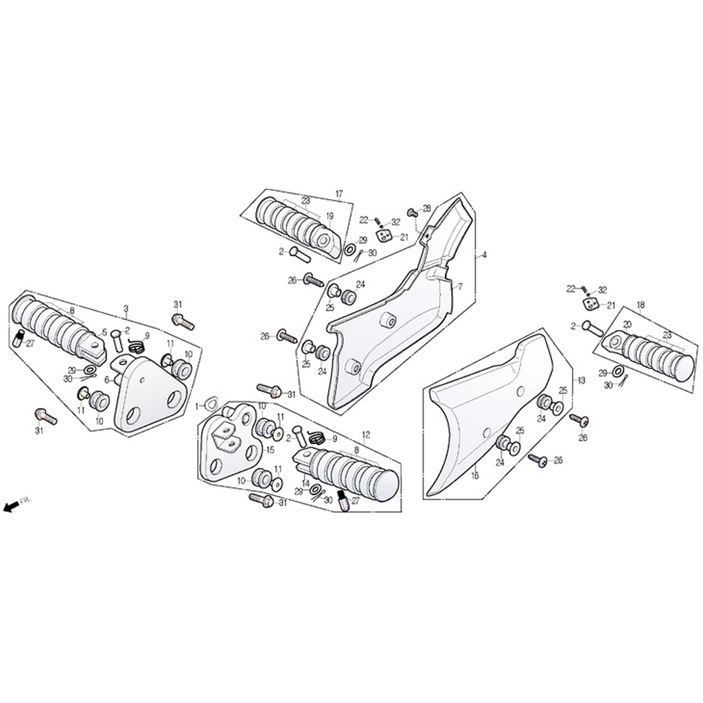 DAELIM VL250 DAYSTAR SURUCU AYAKLIK SAG #DL250-DS F2003